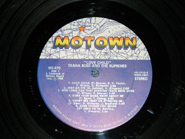 画像: DIANA ROSS AND THE SUPREMES - LOVE CHILD ( Ex+++/Ex+++ Looks:Ex++ )  / 1968 US Original STEREO USed LP 
