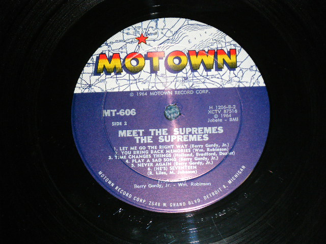 画像: THE SUPREMES - MEET THE SUPREMES : 1st Press Withdraw "STOOL"Cover ( Ex/Ex+++ )  / 1963 US AMERICA "Early  Press LARGE Logo on Label" MONO USed LP 