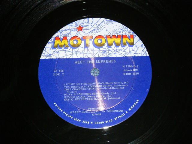 画像: THE SUPREMES - MEET THE SUPREMES : 2nd Press Front Cover ( Ex++/Ex++ Looks:Ex)  / 1963 US AMERICA "Early  Press LARGE Logo on Label" MONO USed LP 