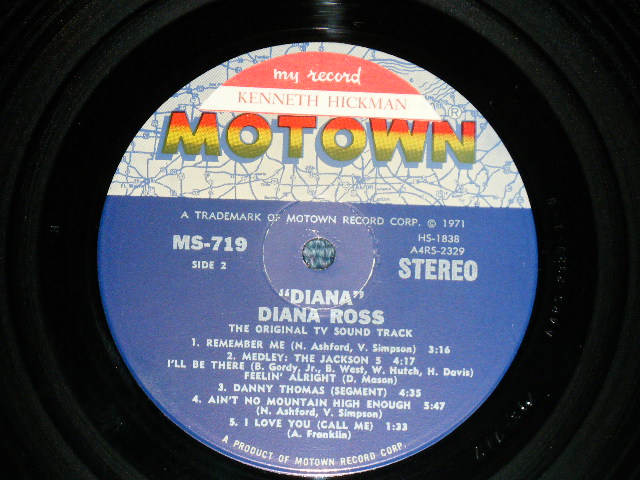 画像: Original TV Soundtrack : DIANA ROSS / JACKSON 5 FIVE / DANNY THOMAS / BILL COSBY  - DIANA!  (Ex++/MINT- : STOL,Cutout,EDSP )  / 1971 US AMERICA ORIGINAL Used LP 