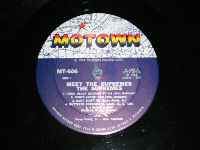 画像: THE SUPREMES - MEET THE SUPREMES : 1st Press Withdraw "STOOL"Cover ( Ex/Ex+++ )  / 1963 US AMERICA "Early  Press LARGE Logo on Label" MONO USed LP 