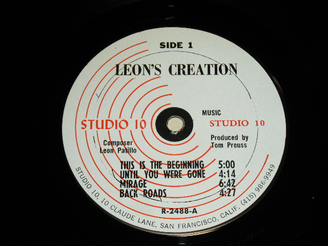 画像: LEON'S CREATION - LEON'S CREATION  ( MINT-/Ex+++ A-1&2:Ex) ) / 1970   US AMERICA ORIGINAL Used  LP 