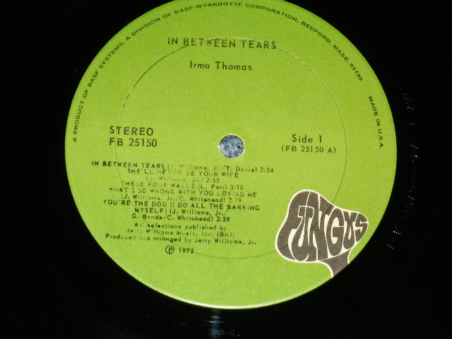 画像: ERMA THOMAS - IN BETWEEN TEARS ( Ex++/MINT-: WOFC)  / 1973  US AMERICA  ORIGINAL Used  LP 