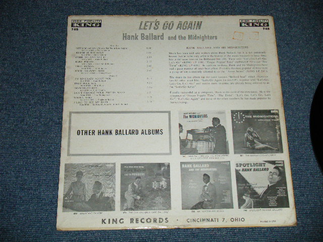 画像: HANK BALLARD & THE MIDNIGHTERS - LET'S GO AGAIN ( Ex+, Ex/Ex+++ Looks:Ex++) / 1961 US AMERICA ORIGINAL "1st Press BLACK Label'  MONO Used LP 