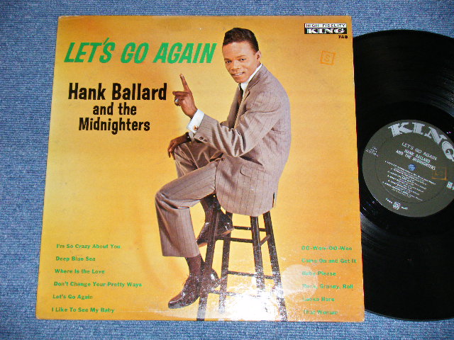 画像1: HANK BALLARD & THE MIDNIGHTERS - LET'S GO AGAIN ( Ex+, Ex/Ex+++ Looks:Ex++) / 1961 US AMERICA ORIGINAL "1st Press BLACK Label'  MONO Used LP 