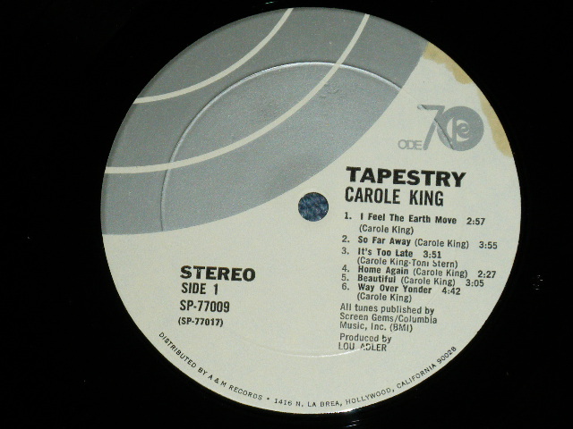 画像: CAROLE KING - TAPESTRY ( Matrix # ODE SP 77017-M3 △15732(8) / ODE SP 77017-M2 △15732-x(2)  ) (Ex/Ex+++Looks:MINT-) / 1971 Us AMERICA ORIGINAL  Used LP