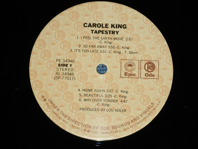 画像: CAROLE KING - TAPESTRY ( Matrix # PAL 3494611D/PBL 34946-1E) (MINT-./Ex+++) / 19?? Us AMERICA REISSUE "GATEFOLD Cover"  Used LP