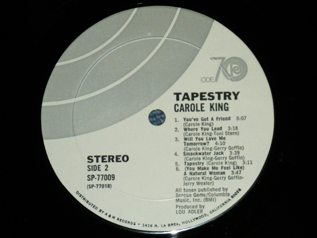 画像: CAROLE KING - TAPESTRY ( Matrix # ODE SP 77017-M3 △15732(8) / ODE SP 77017-M2 △15732-x(2)  ) (Ex/Ex+++Looks:MINT-) / 1971 Us AMERICA ORIGINAL  Used LP