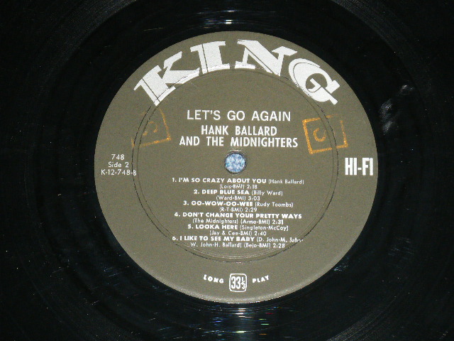 画像: HANK BALLARD & THE MIDNIGHTERS - LET'S GO AGAIN ( Ex+, Ex/Ex+++ Looks:Ex++) / 1961 US AMERICA ORIGINAL "1st Press BLACK Label'  MONO Used LP 