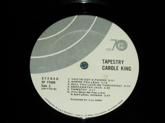 画像: CAROLE KING - TAPESTRY ( Matrix # ODE SP 77017-T5/ ODE SP 77017-T4 ) ( Ex+/VG+++Looks:VG++ ) / 1971 Us AMERICA ORIGINAL  Used LP5