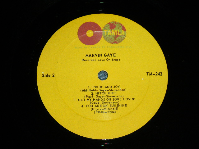 画像: MARVIN GAYE - ON STAGE ( Ex-/Ex+++ Looks:Ex++) / 1963 US AMERICA ORIGINAL "1st Press NO CREDIT at Bottom Label" MONO   Used LP  