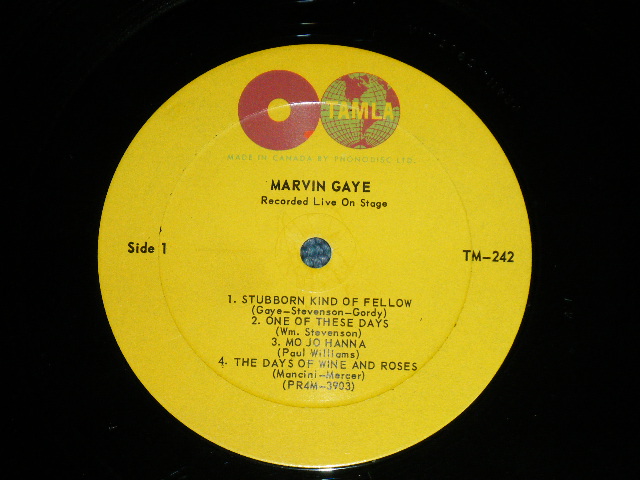 画像: MARVIN GAYE - ON STAGE ( Ex-/Ex+++ Looks:Ex++) / 1963 US AMERICA ORIGINAL "1st Press NO CREDIT at Bottom Label" MONO   Used LP  