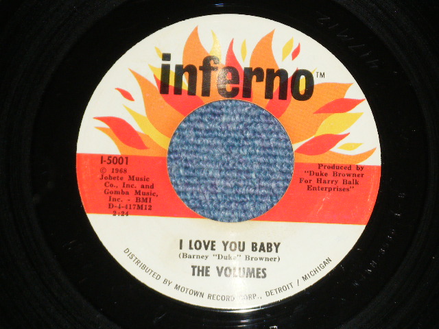 画像: THE VOLUMES - AIN'T THAT LOVIN' YOU : I LOVE YOU BABY( NORTHERN SONGS)  ( Ex++/Ex++ )  / 1967 US AMERICA ORIGINAL  ORIGINAL Used 7"  Single