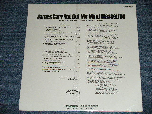 画像: JAMES CARR - YOU GOT MY MIND MESSED UP ( Southern Deep Soul )  ( SEALED ) / US AMERICA REISSUE "BRAND NEW Sealed" LP