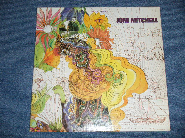 画像: JONI MITCHELL  -  JONI MITCHELL ( Matrix #  RS-1-6293 WW-2-2/RS-2-6293  SR-1 ) ( Ex++/Ex+++ EDSP)   / 1970 Version   US AMERICA ORIGINAL "2nd Press BROWN with STEREO Credit at Bottom Label" Used LP 