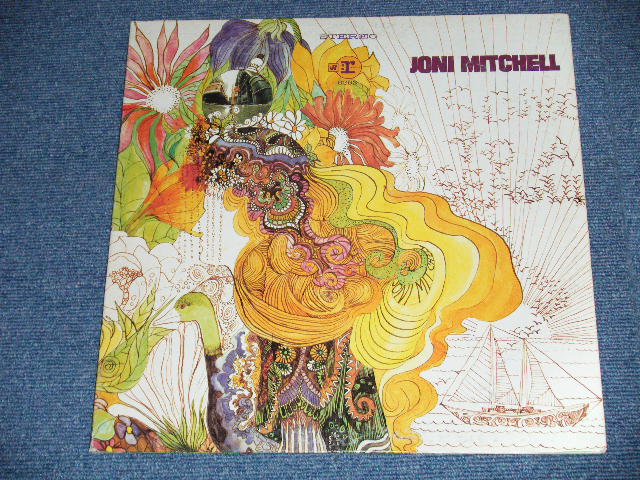 画像: JONI MITCHELL  -  JONI MITCHELL ( Matrix #  RS-6293 30753-3-1/30754 RS-6293 B-1L ) ( Ex++/MINT-  )   / 1970 Version   US AMERICA ORIGINAL "2nd Press BROWN with STEREO Credit at Bottom Label" Used LP 