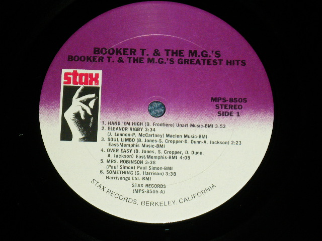 画像: BOOKER T.& THE MG'S -GREATEST HITS  ( MINT/MINT-) / 1980 US AMERICA Used LP 