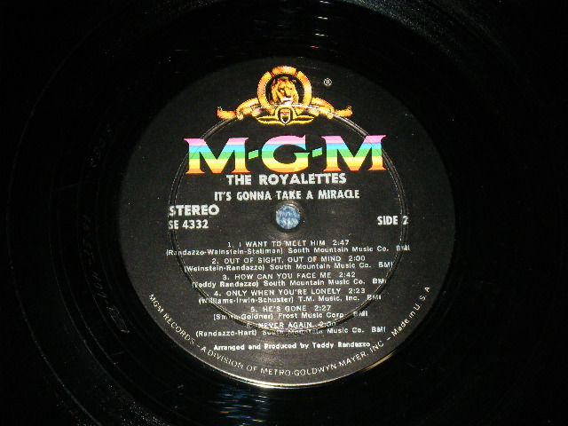 画像: The ROYALETTES - IT'S GONNA TAKE A MIRACLE ( Ex+++/MINT- )  / 1965 US AMERICA ORIGINAL STEREO  Used LP 