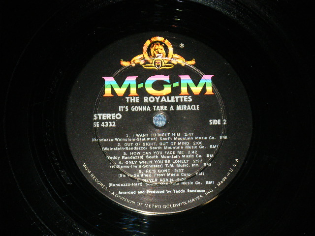 画像: The ROYALETTES - IT'S GONNA TAKE A MIRACLE ( Ex+++/MINT- )  / 1965 US AMERICA ORIGINAL STEREO  Used LP 