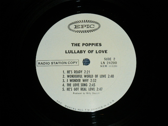 画像: The POPPIES ( with DOROTHY MOORE,PETSYE McCUNE,ROSEMARY TAYLOR )  - LULLABY OF LOVE ( Ex++/Ex+++ )  / 1966 US AMERICA ORIGINAL "WHITE LABEL PROMO" MONO Used LP 