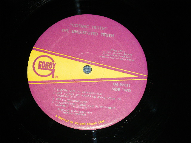 画像: The UNDISPUTED TRUTH - COSMIC TRUTH  ( Ex+++/Ex+++ )  / 1975 US AMERICA ORIGINAL Used LP 