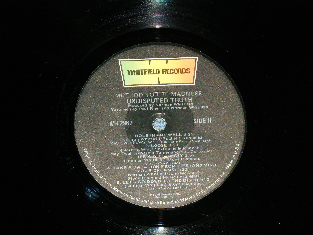 画像: The UNDISPUTED TRUTH -  METHOD TO THE MADNESS  ( Ex+/Ex+++ )  / 1971 US AMERICA ORIGINAL  Used LP 