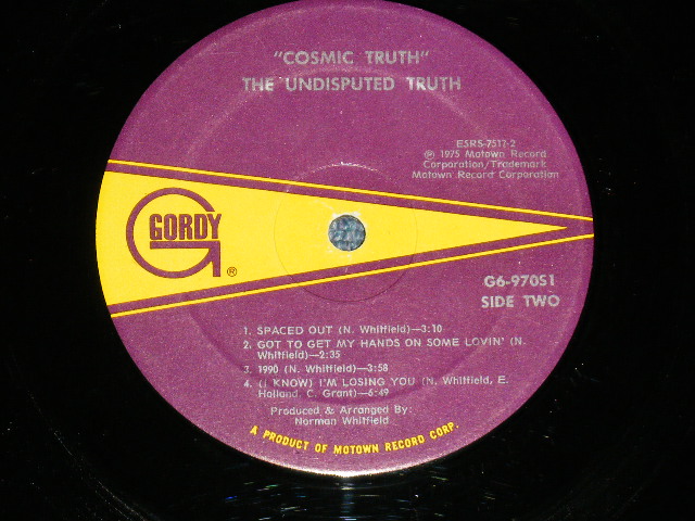 画像: The UNDISPUTED TRUTH - COSMIC TRUTH  ( Ex+/Ex+ )  / 1975 US AMERICA ORIGINAL Used LP 