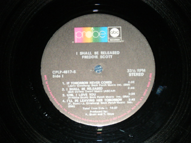 画像: FREDDIE SCOTT - I SHALL BE RELEASED ( BOB DYLAN Song)(: Ex/Ex+++ : BB  ) / 1970 US AMERICA ORIGINAL Used LP +