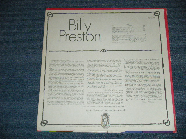 画像: BILLY PRESTON -   BILLY PRESTON  ( Ex-/Ex+++ : WOBC,TAPE SEAM   /  1969 US AMERICA ORIGINAL Used LP