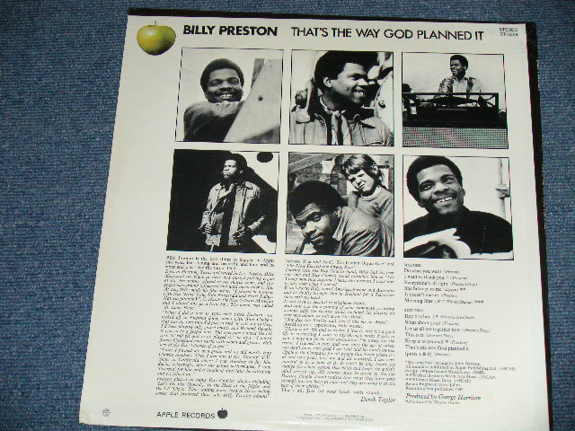 画像: BILLY PRESTON - THAT'S THE WAY GOD PLANNED IT ( Matrix # A) ST--1-3359-F-4   B) ST--2-3359-F-4) ( Ex+++/MINT- : EDSP )  /  1969 ? US AMERICA ORIGINAL  Used LP 