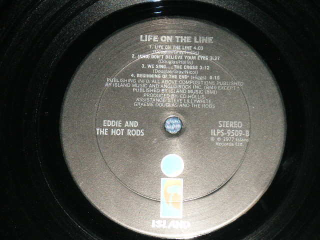 画像: EDDIE and The HOT RODS - LIFE ON THE LINE( Ex+/MINT- )  / 1977 US AMERICA  ORIGINAL Used LP 