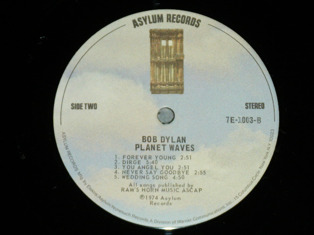 画像: BOB DYLAN -  PLANET WAVES :With INSERTS ( Matrix # A-2 CSM KENDUN / B-2 CSM KENDUN ) ( Ex++/Ex+++ )   / 1974 US AMERICA  ORIGINAL  Used LP 