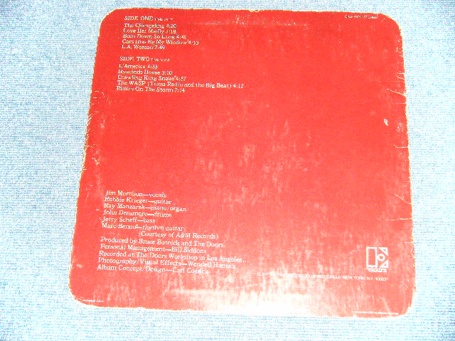 画像: THE DOORS - L.A.WOMAN  ( Matrix #A)EKS 75011 A-2  CSM  [Artisan logo] B)EKS 75011 B-2  CSM  [Artisan logo]) "SANTA MARIA Press in CA"(Ex/Ex+ A-5:VG++ SCRATCHES)  / 1971 US AMERICA Original 1st Press "BUTTERFLY Label" "ROUND JACKET with EMBOSSED" "With YELLOW  INNER" Used LP  