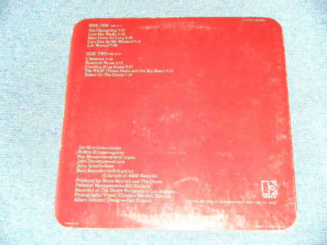 画像: THE DOORS - L.A.WOMAN  ( Matrix # A)A  CSM  / B)B-2  CSM  )(Ex+/MINT- )  / 1971 US AMERICA Original 1st Press "BUTTERFLY Label" " ROUND JACKET with EMBOSSED" Used LP  