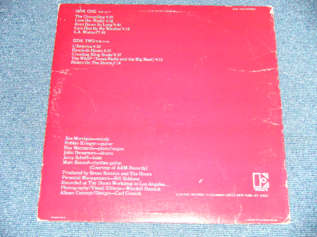 画像: THE DOORS - L.A.WOMAN  ( Matrix # A)A-11  SP 1-3 / B)B-13 SP ESR 1-3   ) ( Ex/Ex+ Looks:Ex )  / 1974? Version  US AMERICA  1st Press "BUTTERFLY Label" 2nd Press Jacket  Used LP  