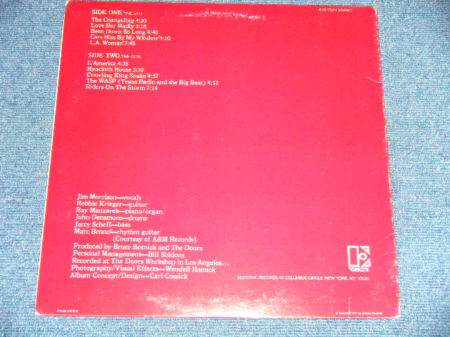 画像: THE DOORS - L.A.WOMAN  ( Matrix # A)A-11  SP / B)B-13 SP ESR 1-1 SM1-1    ) ( Ex+/Ex+++ Looks:Ex+++ )  / 1984 Version  US AMERICA  3rd Press "RED  Label" 2nd Press Jacket Used LP …