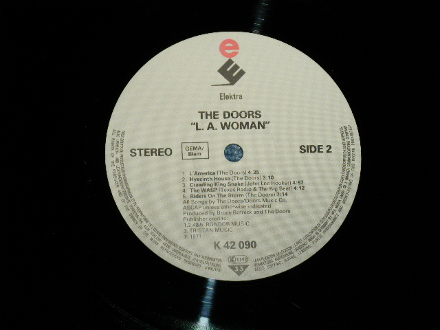 画像: THE DOORS - L.A.WOMAN  ( Ex++/MINT- )  / GERMAN GERMANY REISSUE  Used LP …