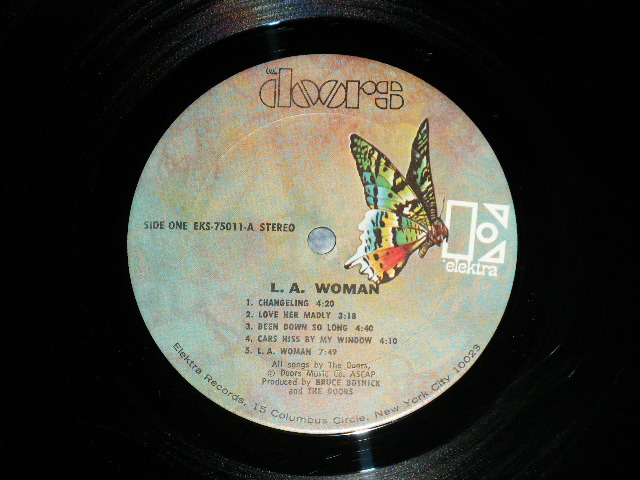 画像: THE DOORS - L.A.WOMAN  ( Matrix # A)A  CSM  / B)B-2  CSM  )(Ex+/MINT- )  / 1971 US AMERICA Original 1st Press "BUTTERFLY Label" " ROUND JACKET with EMBOSSED" Used LP  