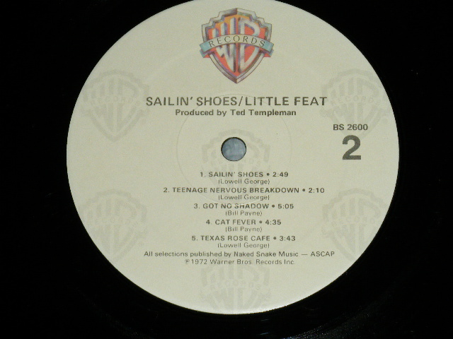 画像: LITTLE FEAT -  SAILIN' SHOES (Matrix # BS-1-2600-WW3 BS-2-2600-WW2  ) ( Ex+++/MINT-) / 1978 Version US AMERICA ORIGINAL "3rd Press  Label"   Used LP 