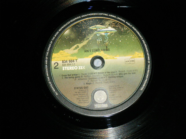 画像: STATUS QUO -  AIN'T COMPLAINING   ( Ex++/MINT- ) / 1988 UK ENGLAND ORIGINAL Used LP 