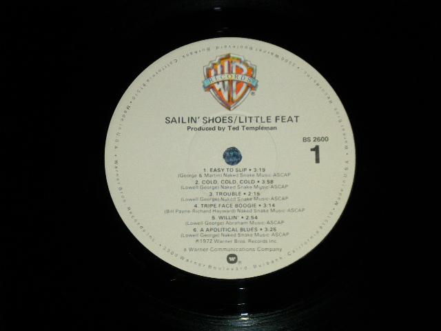 画像: LITTLE FEAT -  SAILIN' SHOES (Matrix # BS-1-2600-WW2/ BS-2-2600-W3#3  ) ( Ex++/MINT- : EDSP ) / 1978 Version US AMERICA ORIGINAL "3rd Press  Label"   Used LP