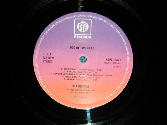 画像: STATUS QUO -  DOG OF TWO HEAD  ( MINT-/MINT- ) / 1974 Version UK ENGLAND  REISSUE Used LP 