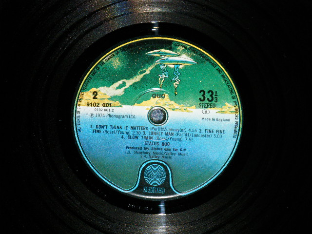 画像: STATUS QUO -  QUO( Matrix # A-1/2-2 )  ( Ex++/MINT- ) / 1974 UK ENGLAND ORIGINAL  Used LP 