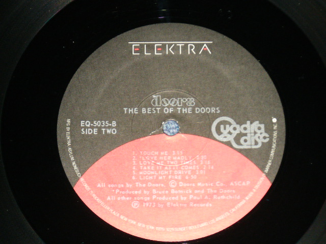 画像: THE DOORS - THE BEST OF ( QUADRA DISC )  / 1983 US AMERICA  4 Channel LP