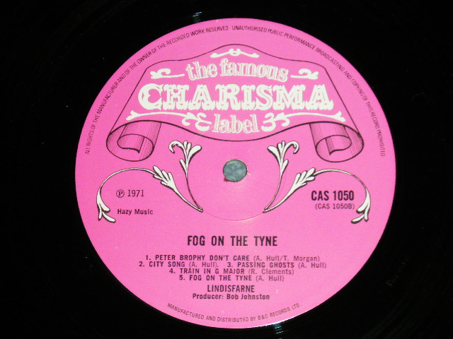 画像: LINDISFARNE - FOG ON THE TYNE  ( A-1U/B-1U ) ( Ex+/Ex+++ Looks:Ex+)    / 1971 UK ENGLAND ORIGINAL "PINK LABEL"  Used LP 