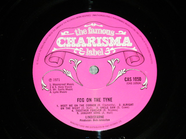 画像: LINDISFARNE - FOG ON THE TYNE  ( A-1U/B-1U ) ( Ex+/Ex+++ Looks:Ex+)    / 1971 UK ENGLAND ORIGINAL "PINK LABEL"  Used LP 