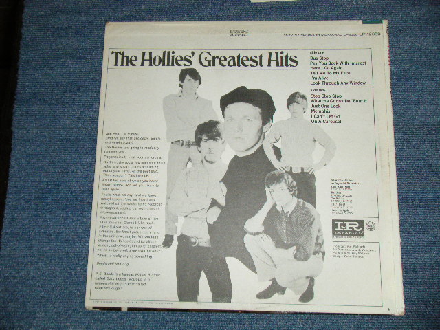 画像: THE HOLLIES - The HOLLIES' GREATEST HITS ( Matrix # SIDE-1  1B/SIDE-2  1B ) ( Ex++/Ex+++ Looks:Ex+++  ) / 1966  US AMERICA ORIGINAL "BLACK with GREEN Label"  STEREO  Used LP  