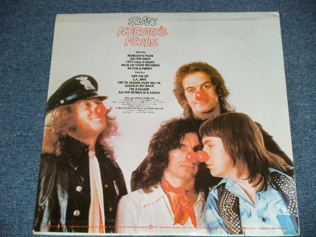 画像: SLADE - NOBODY'S FOOLS   ( Ex+++/Ex+++-)  / 1976  US AMERICA ORIGINAL Used LP