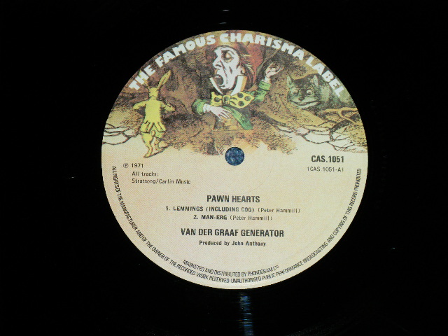 画像: VAN DER GRAAF GENERATOR - PAWN HEARTS  ( Ex+++/MINT-)    / MID 1970's  UK ENGLAND 2nd Press Label   Used LP 