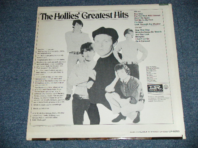画像: THE HOLLIES - The HOLLIES' GREATEST HITS ( Matrix # 1/2  ( Ex++/Ex+++  ) / 1966  US AMERICA ORIGINAL "BLACK with GREEN Label"  MONO  Used LP  